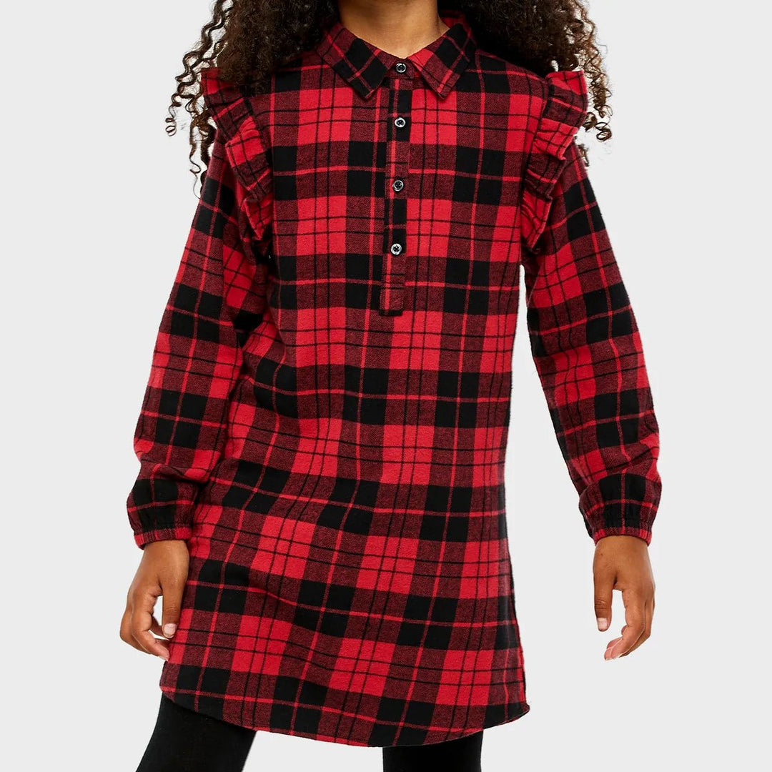 Threadbare Girls Matching Flannel Dress from You Know Who's