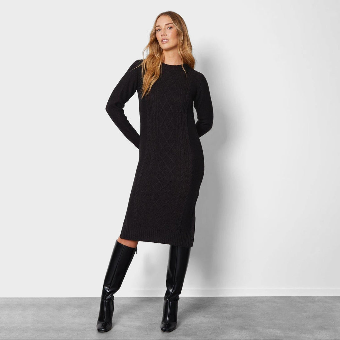 Threadbare Ladies Cable Knit Midi Dress from You Know Who's