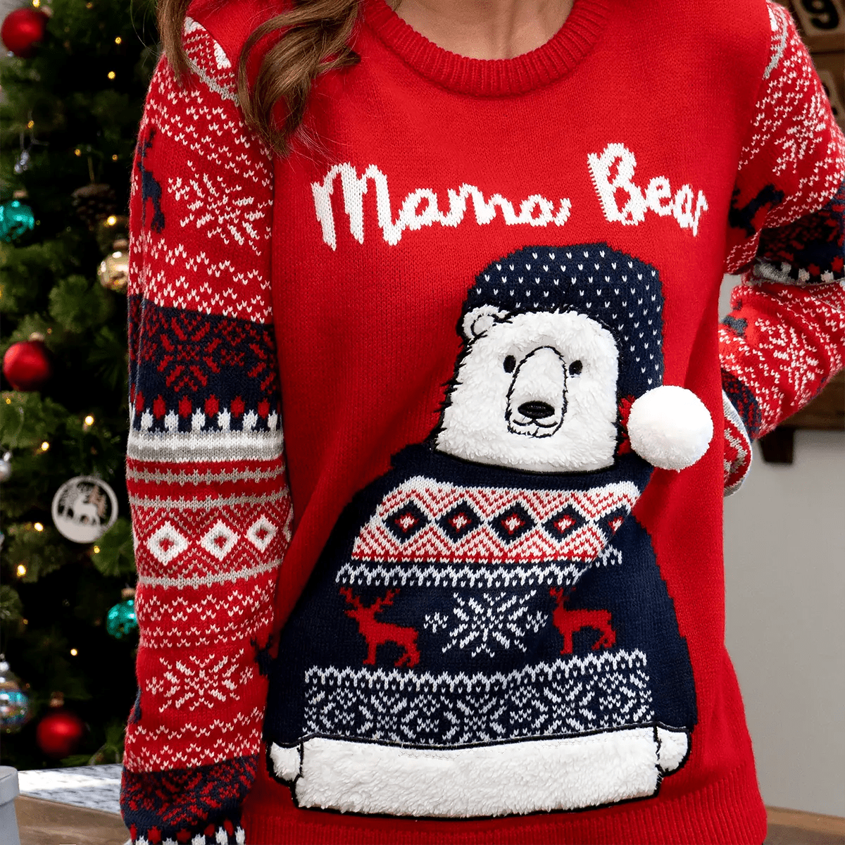 Threadbare Ladies Christmas Bear Jumper from You Know Who's