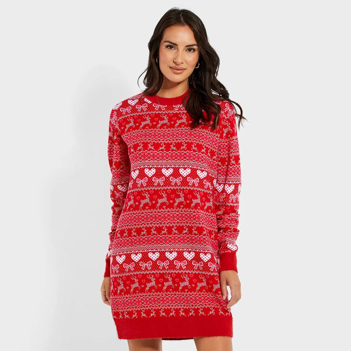 Threadbare Ladies Christmas Knitted Dress from You Know Who's