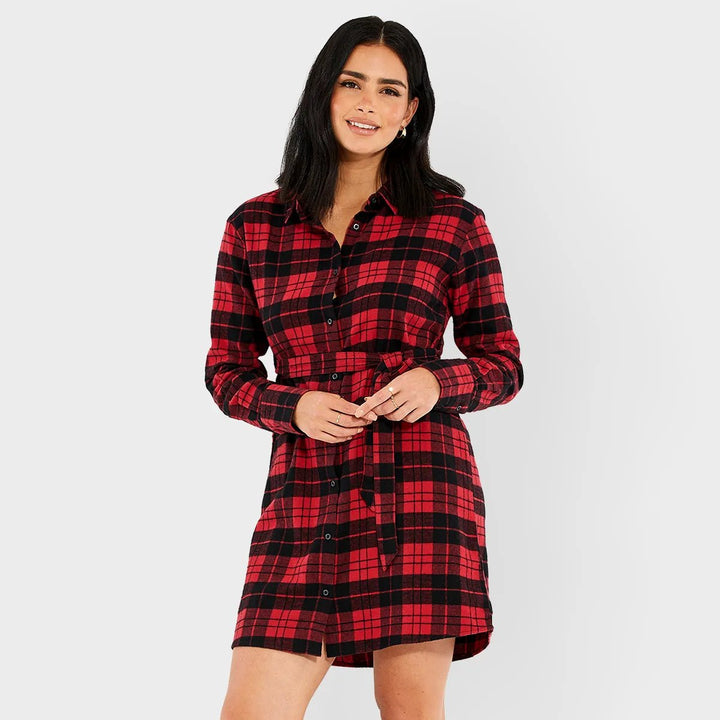 Threadbare Ladies Matching Flannel Dress from You Know Who's