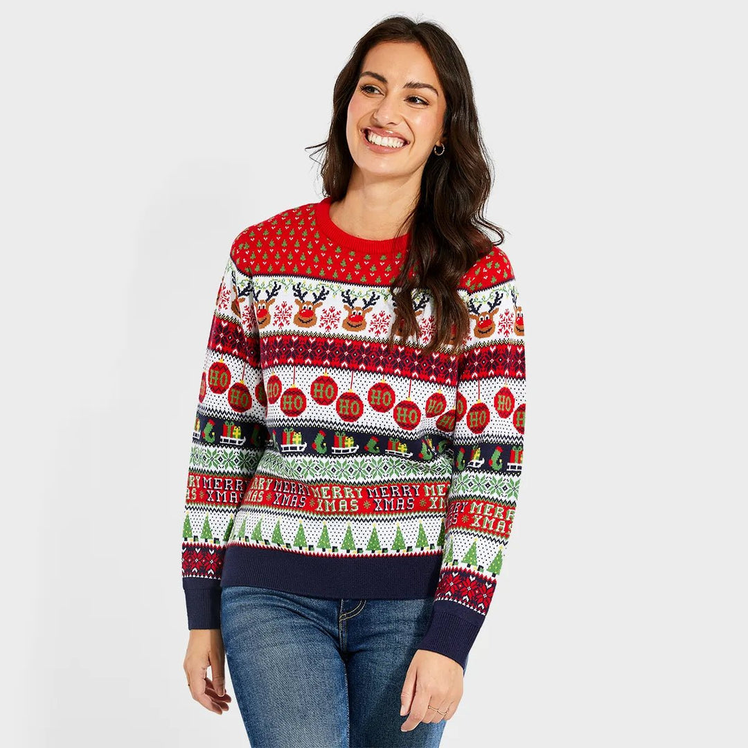 Threadbare Ladies Reindeer Christmas Jumper from You Know Who's