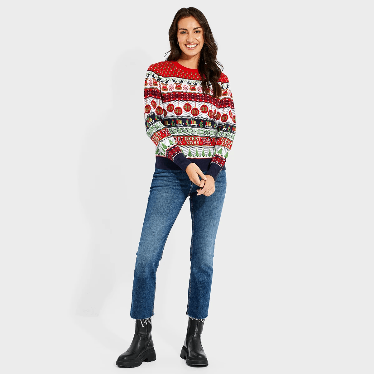 Threadbare Ladies Reindeer Christmas Jumper from You Know Who's