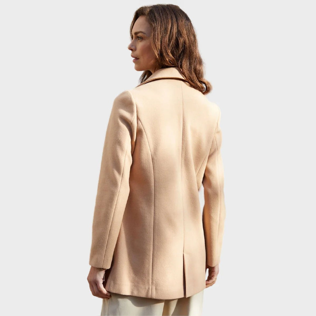 Camel wool blazer ladies best sale