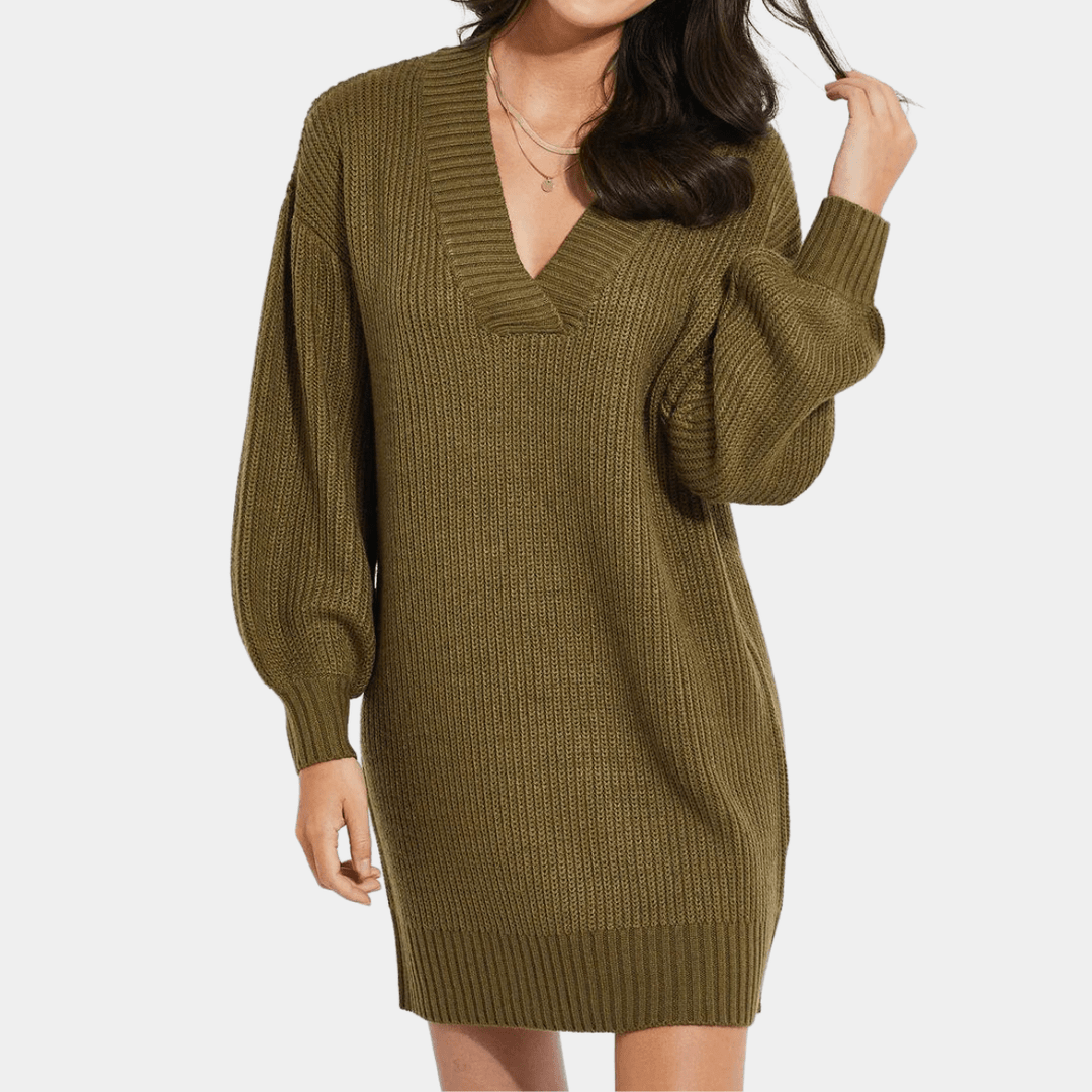 Threadbare Ladies V - Neck Knitted Dress from You Know Who's