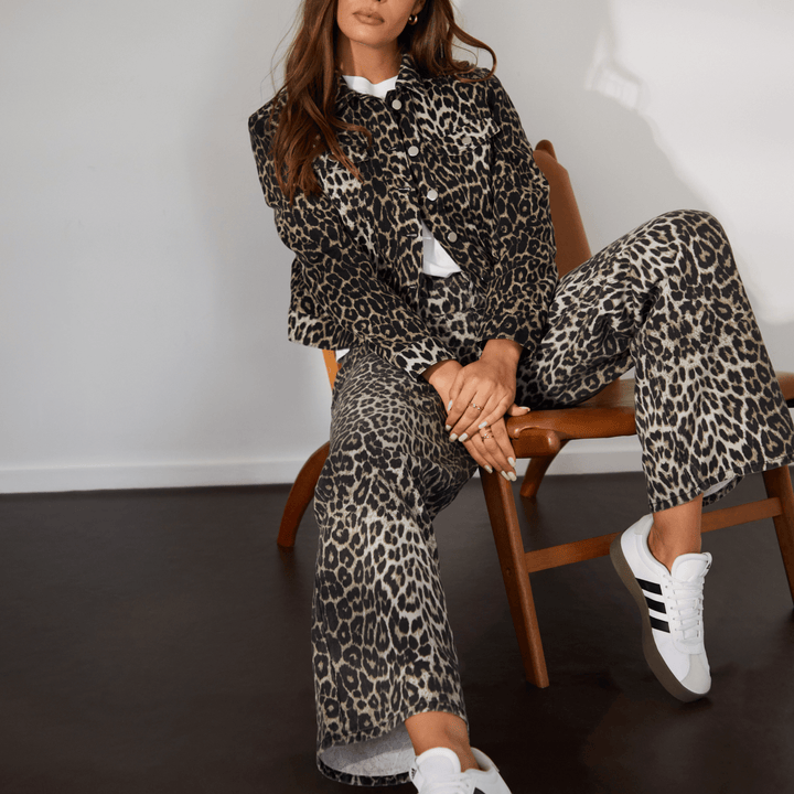 Threadbare Leopard Wide Leg Jeans from You Know Who's