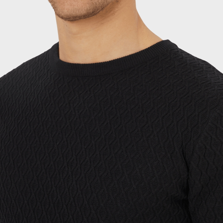 Threadbare Mens Black Crew Jumper from You Know Who's