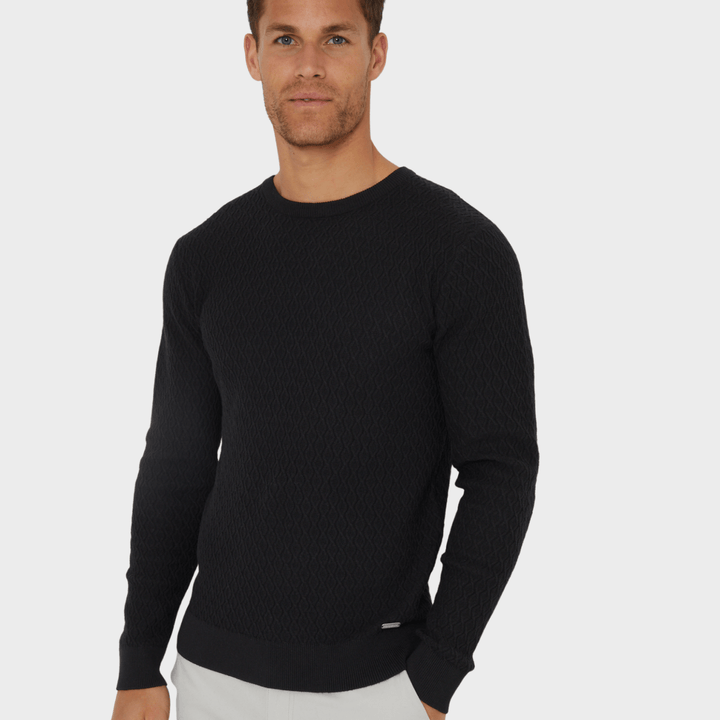 Threadbare Mens Black Crew Jumper from You Know Who's