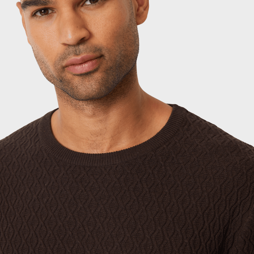 Threadbare Mens Chocolate Crew Jumper from You Know Who's