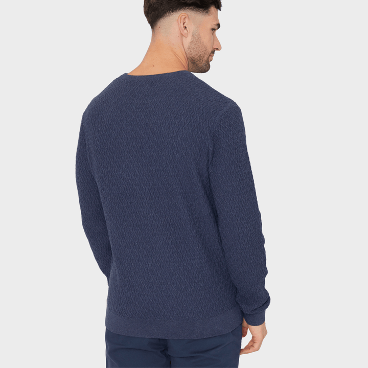 Threadbare Mens Denim Blue Crew Jumper from You Know Who's
