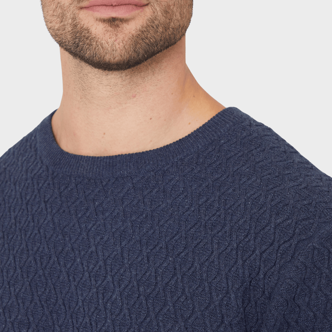 Threadbare Mens Denim Blue Crew Jumper from You Know Who's