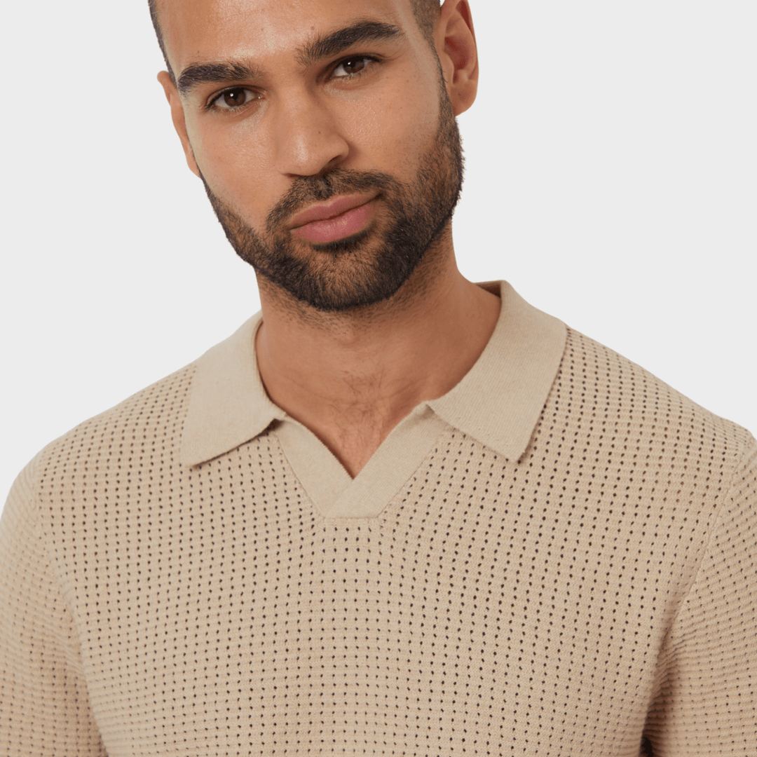 Threadbare Men's Dijon Long Sleeve Polo Jumper from You Know Who's