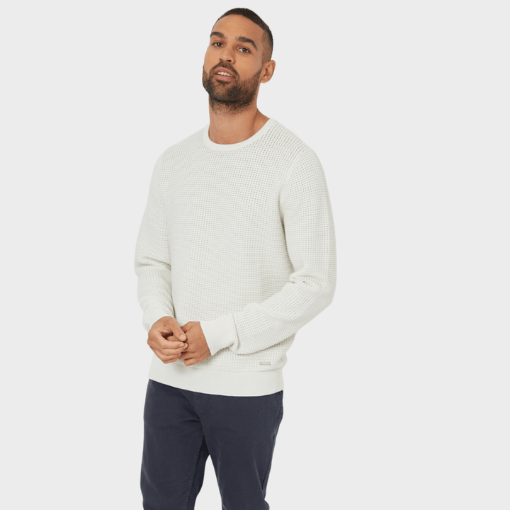 Threadbare Mens Ecru Crew Neck Jumper from You Know Who's