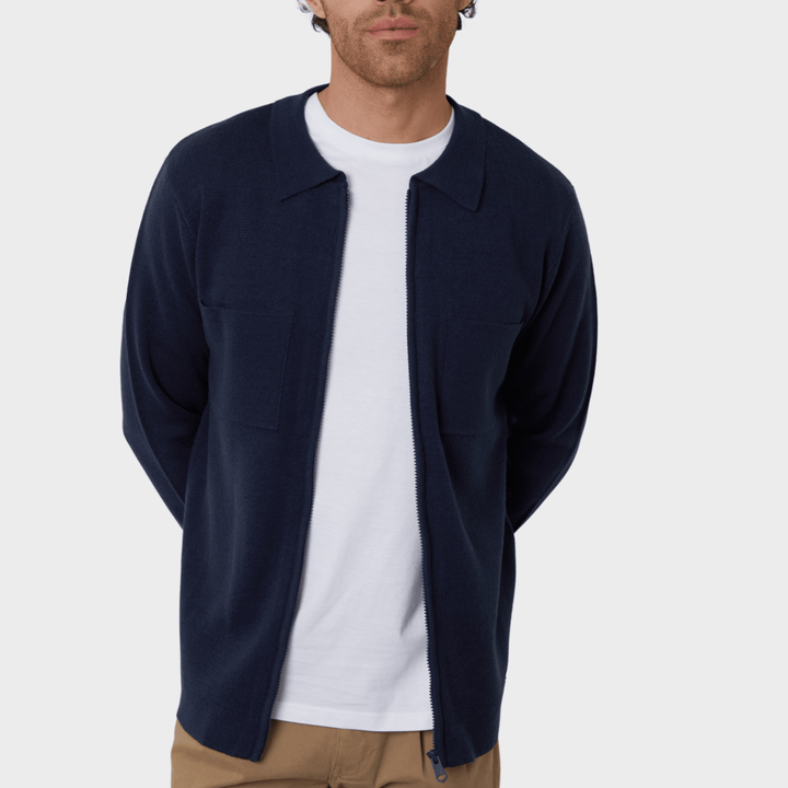 Threadbare Mens Navy Zip Cardigan from You Know Who's