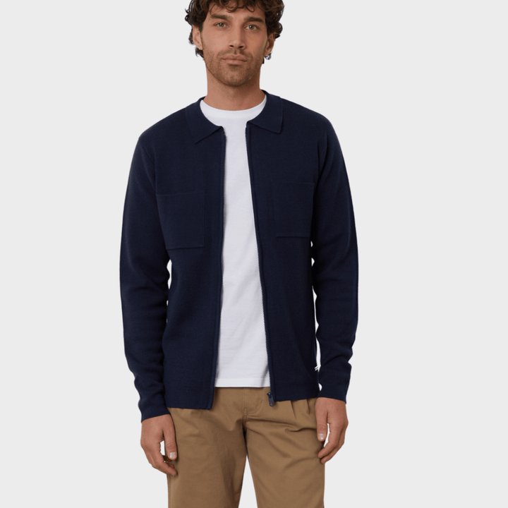 Threadbare Mens Navy Zip Cardigan from You Know Who's