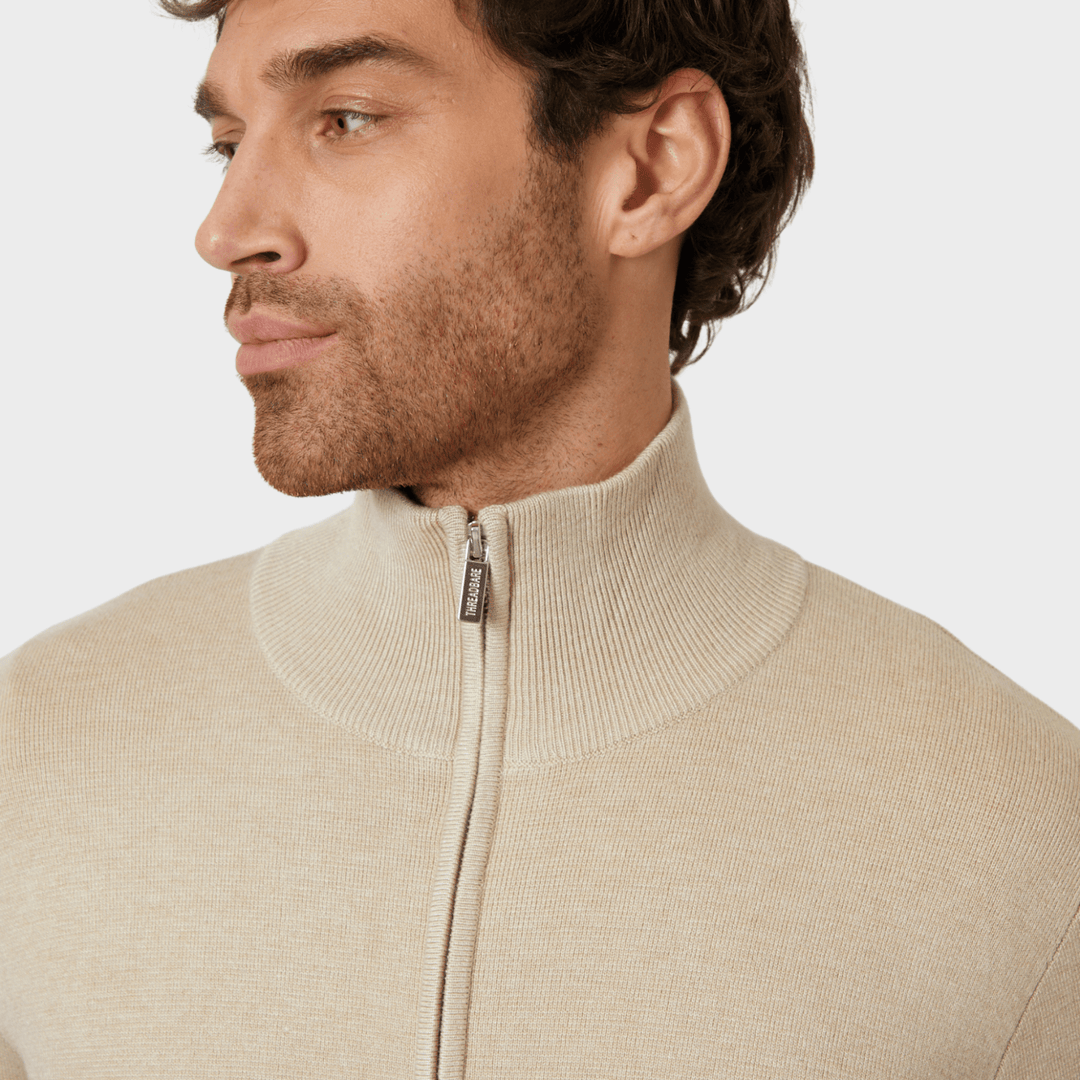 Threadbare Mens Oatmeal Zipper from You Know Who's