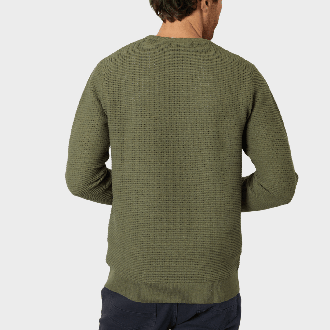 Threadbare Mens Olive Crew Neck Jumper from You Know Who's