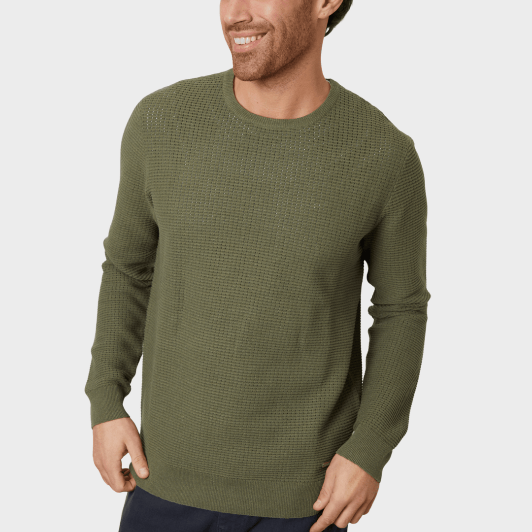 Threadbare Mens Olive Crew Neck Jumper from You Know Who's
