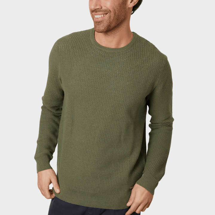 Threadbare Mens Olive Crew Neck Jumper from You Know Who's