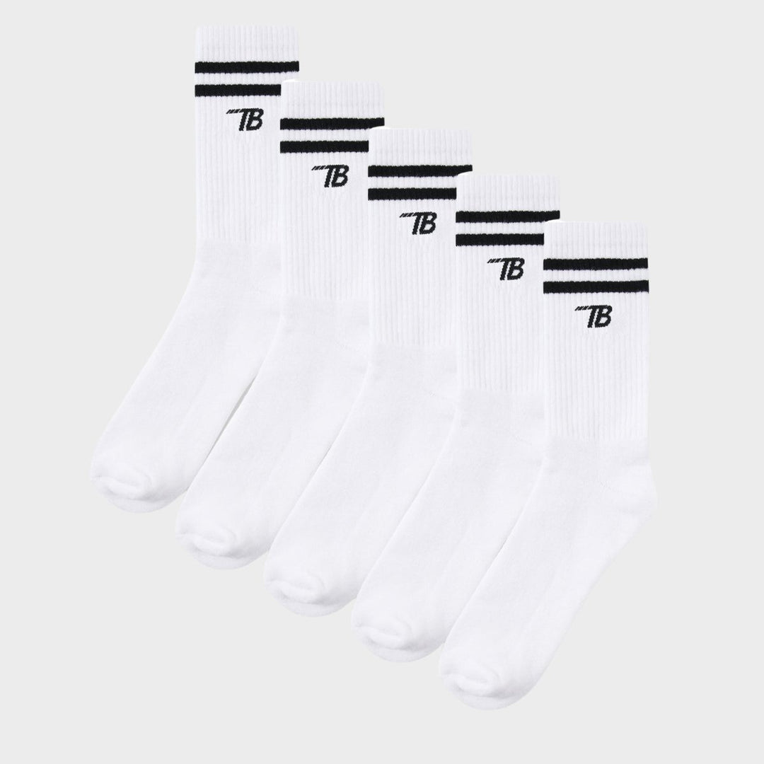 Threadbare Mens White 5pk Socks from You Know Who's