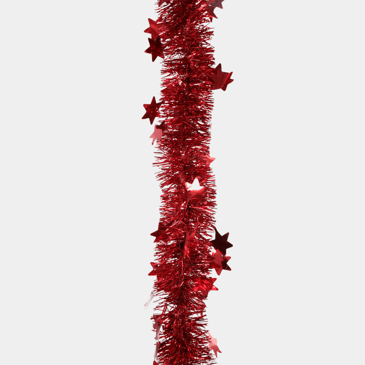 Tinsel 2m die-cut stars red from You Know Who's