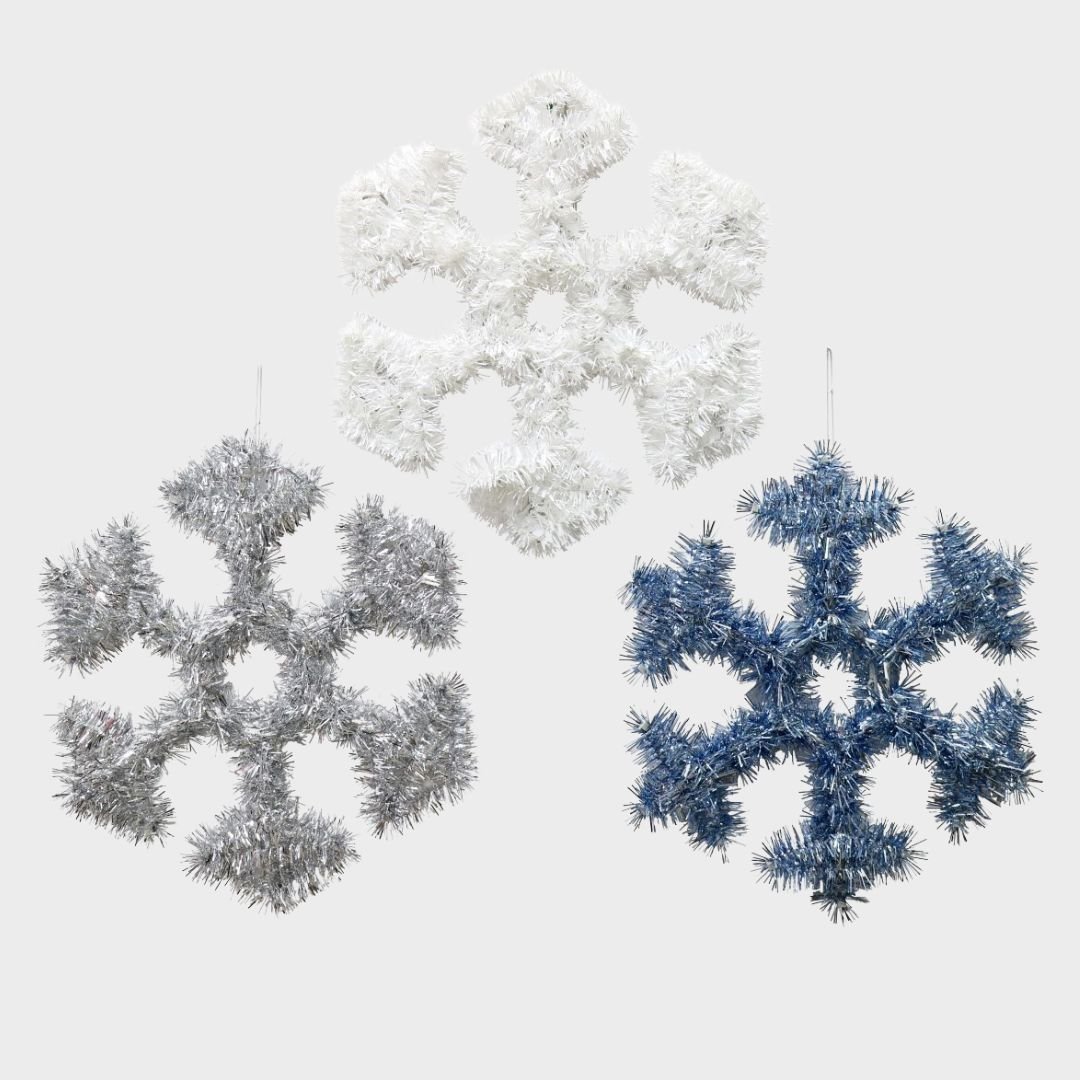 Tinsel Deco Snowflake 30cm from You Know Who's