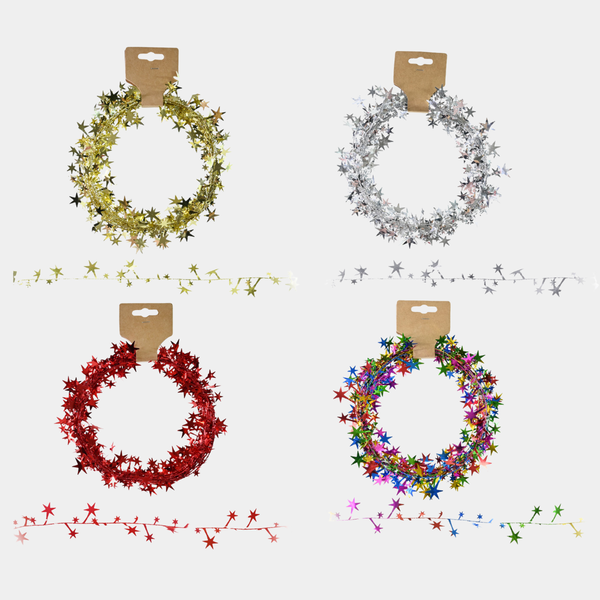 TINSEL STAR WIRE GARLAND 7.6m x 1 from You Know Who's