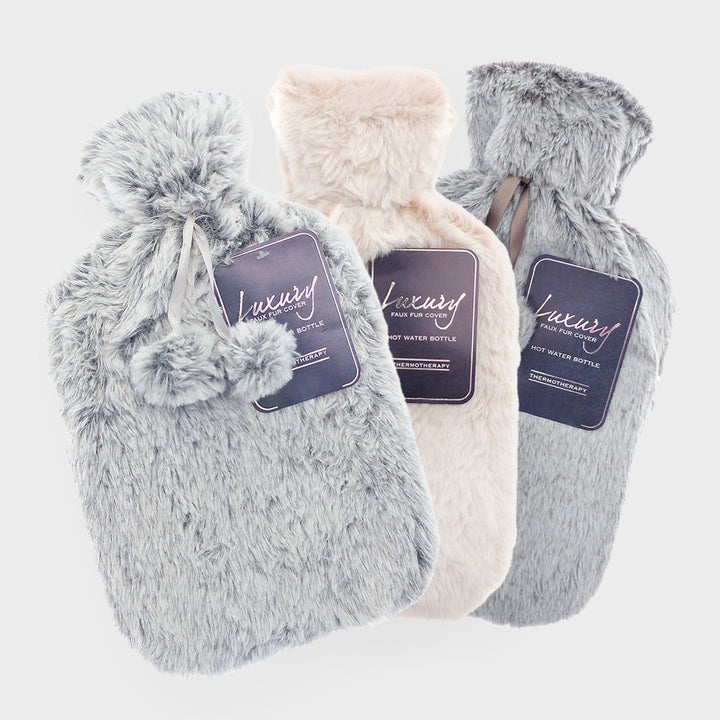 Tipped Faux Fur Hot Water Bottle from You Know Who's