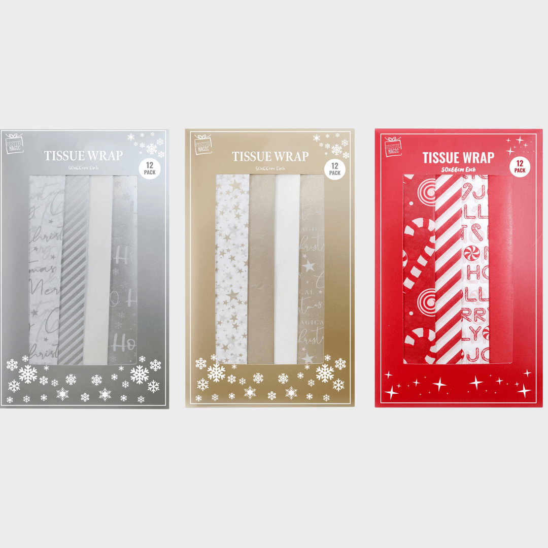 Tissue paper 50x66cm 12pk prt asst from You Know Who's