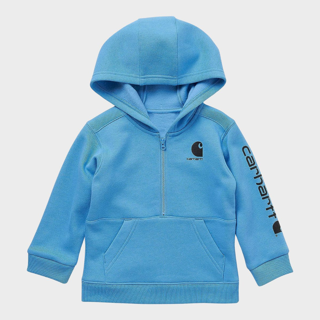 Toddler Blue Carhartt 1/4 Zip Hoodie from You Know Who's