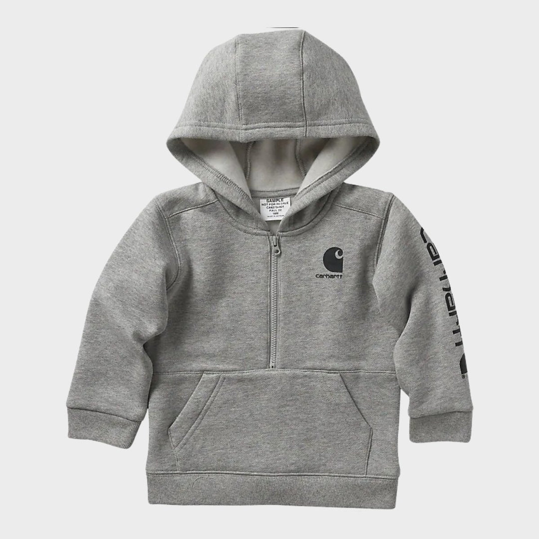 Toddler Grey Carhartt 1/4 Zip Hoodie from You Know Who's