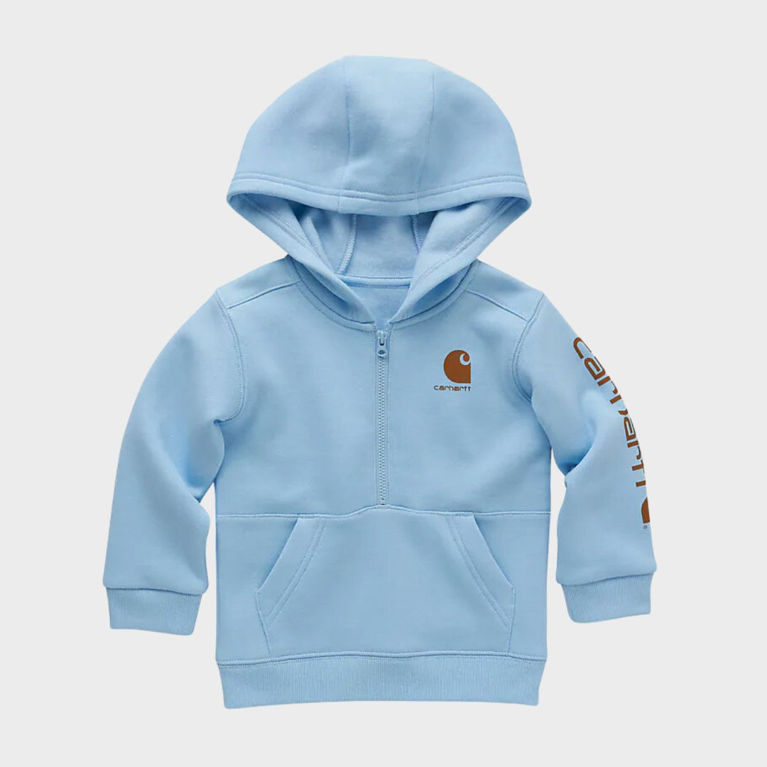 Toddler Light Blue Carhartt 1/4 Zip Hoodie from You Know Who's