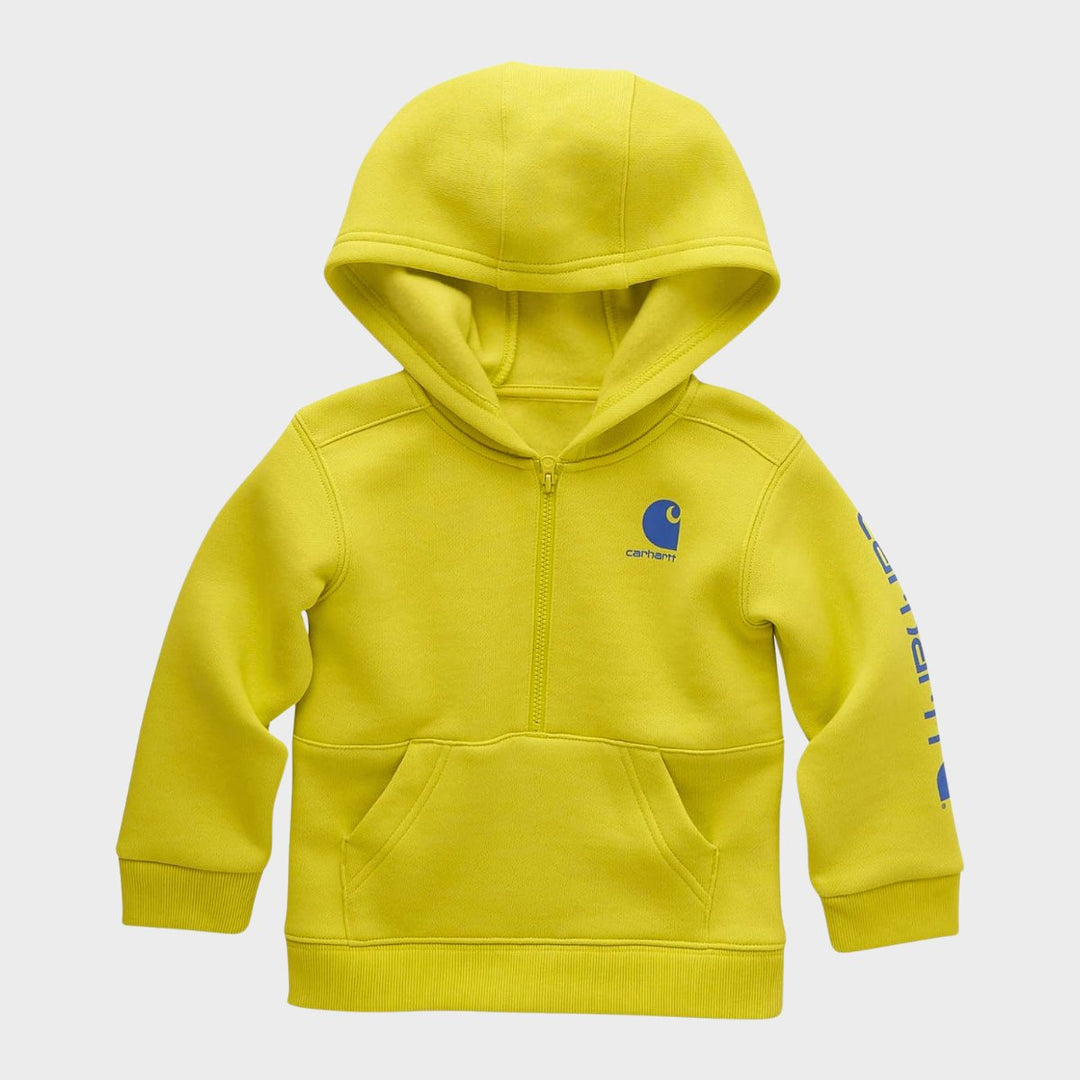 Toddler Neon Yellow Carhartt 1/4 Zip Hoodie from You Know Who's