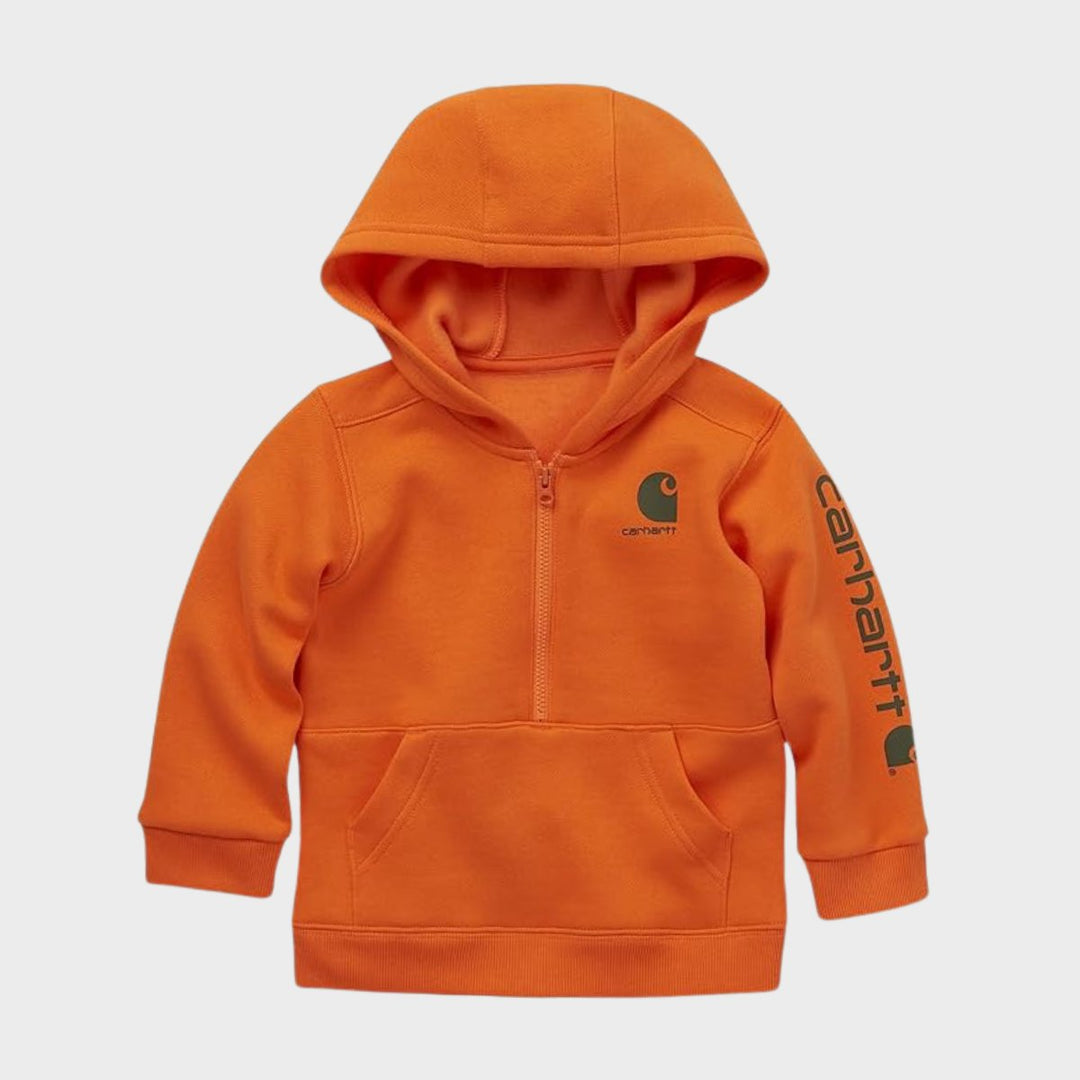 Toddler Orange Carhartt 1/4 Zip Hoodie from You Know Who's