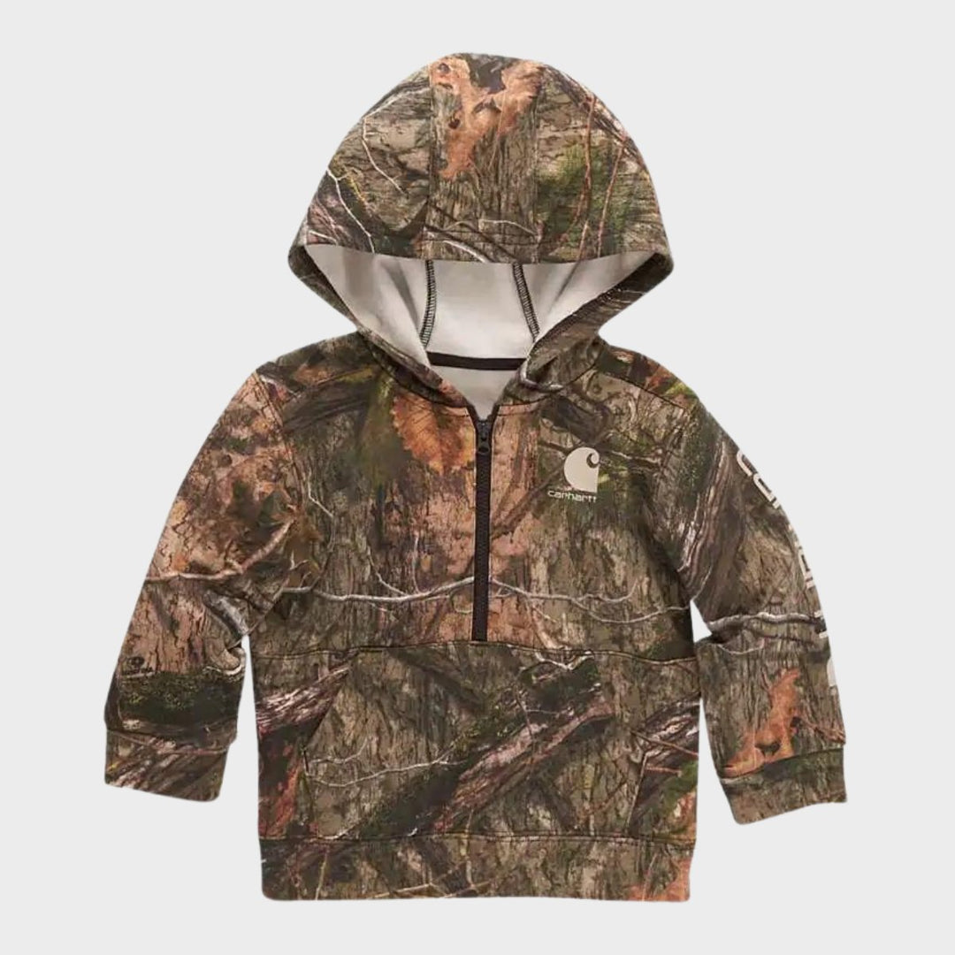 Toddler Sticks Camo Carhartt 1/4 Zip Hoodie from You Know Who's