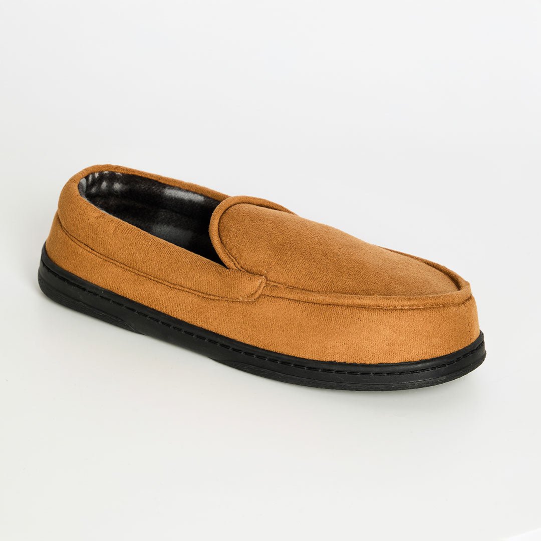 Tokyo Laundry Mens Tan Faux Suede Slippers from You Know Who's