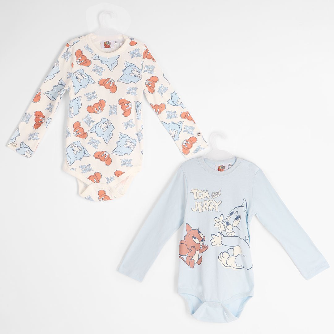Tom And Jerry 2pk Long Sleeve Bodysuit