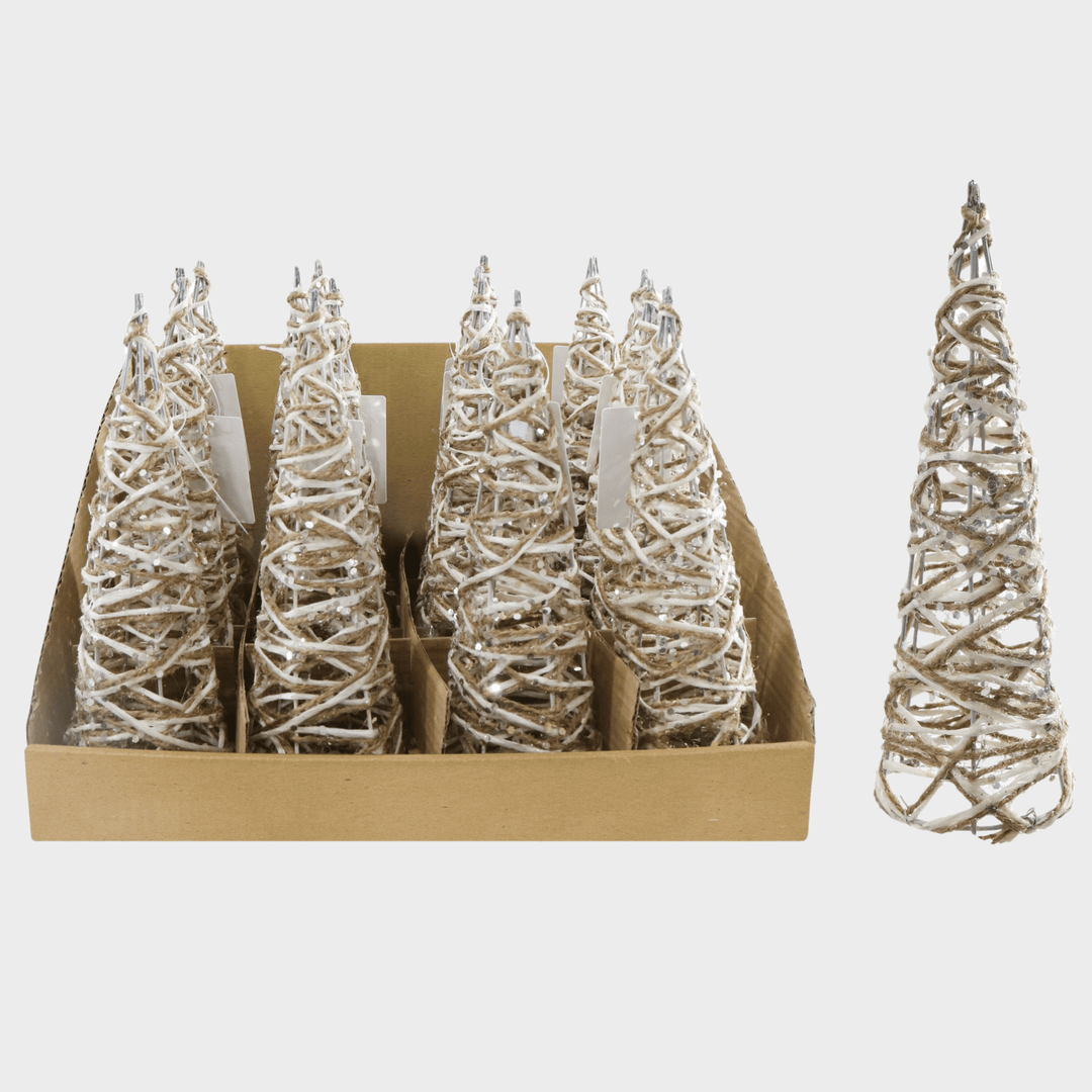 Twine cone tree w/sequins asst from You Know Who's