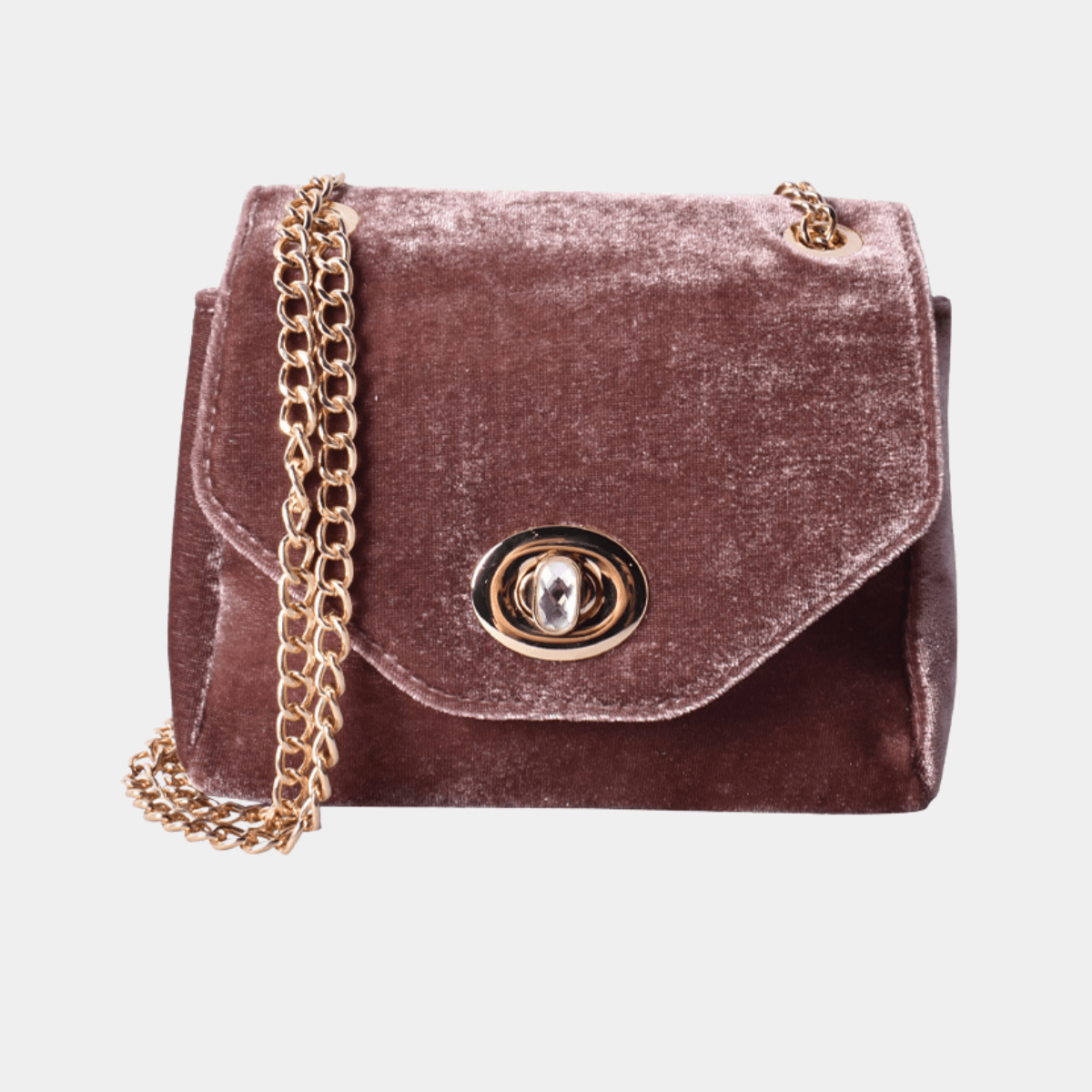 Velour Turn Lock Bag from You Know Who's