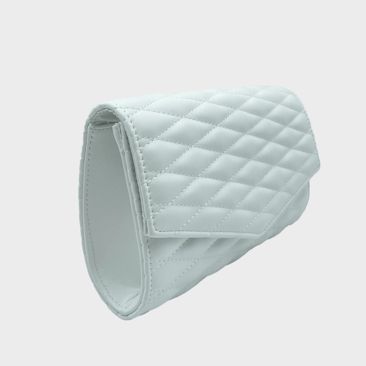 White Diamond Quilted Clutch Bag from You Know Who's