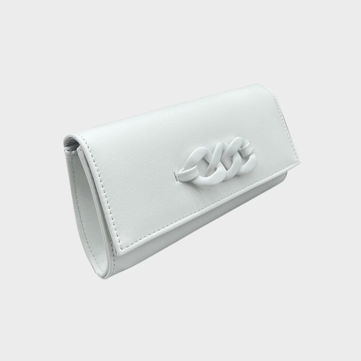 White Faux Leather Clutch Bag from You Know Who's