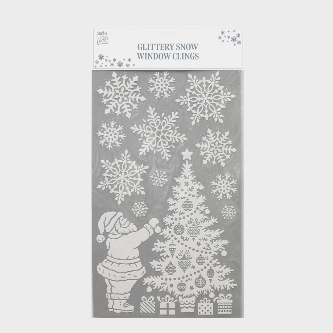 White glitter window cling 41cm from You Know Who's