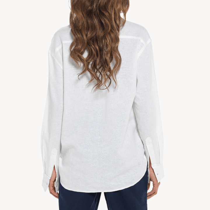 White Linen Mix Shirt from You Know Who's