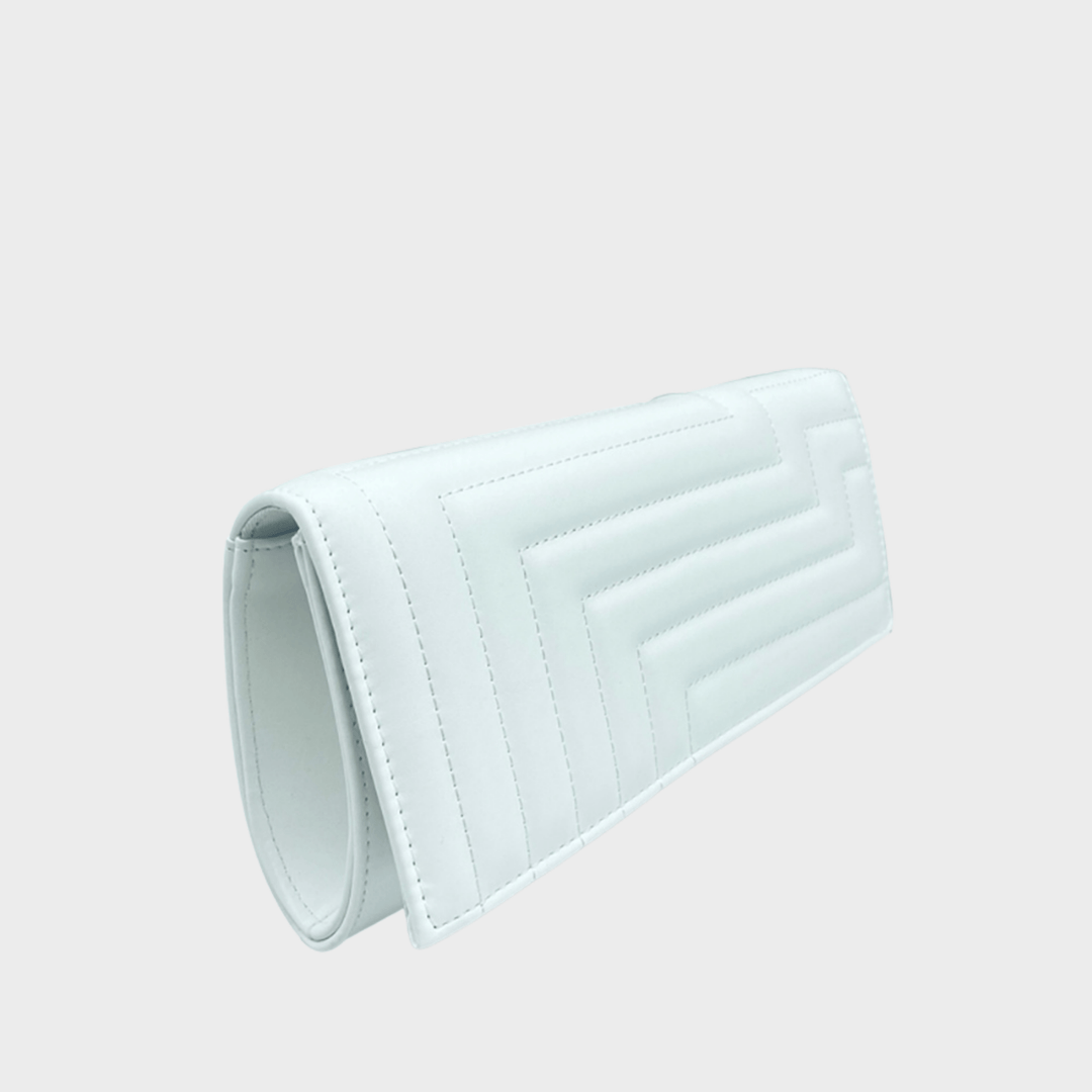 White Long Shell Quilted Bag from You Know Who's