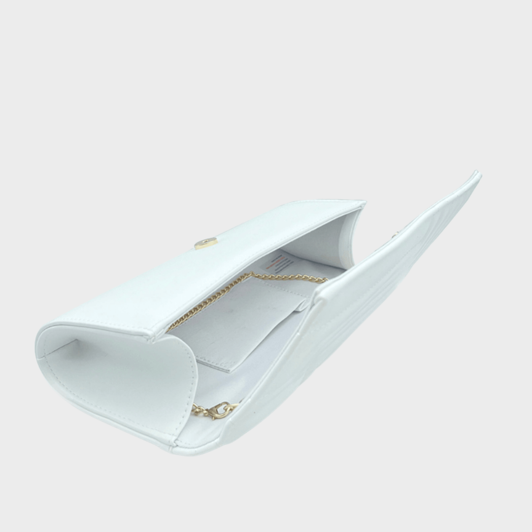 White Long Shell Quilted Bag from You Know Who's