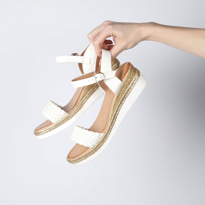 White Plait Detail Sandals from You Know Who's