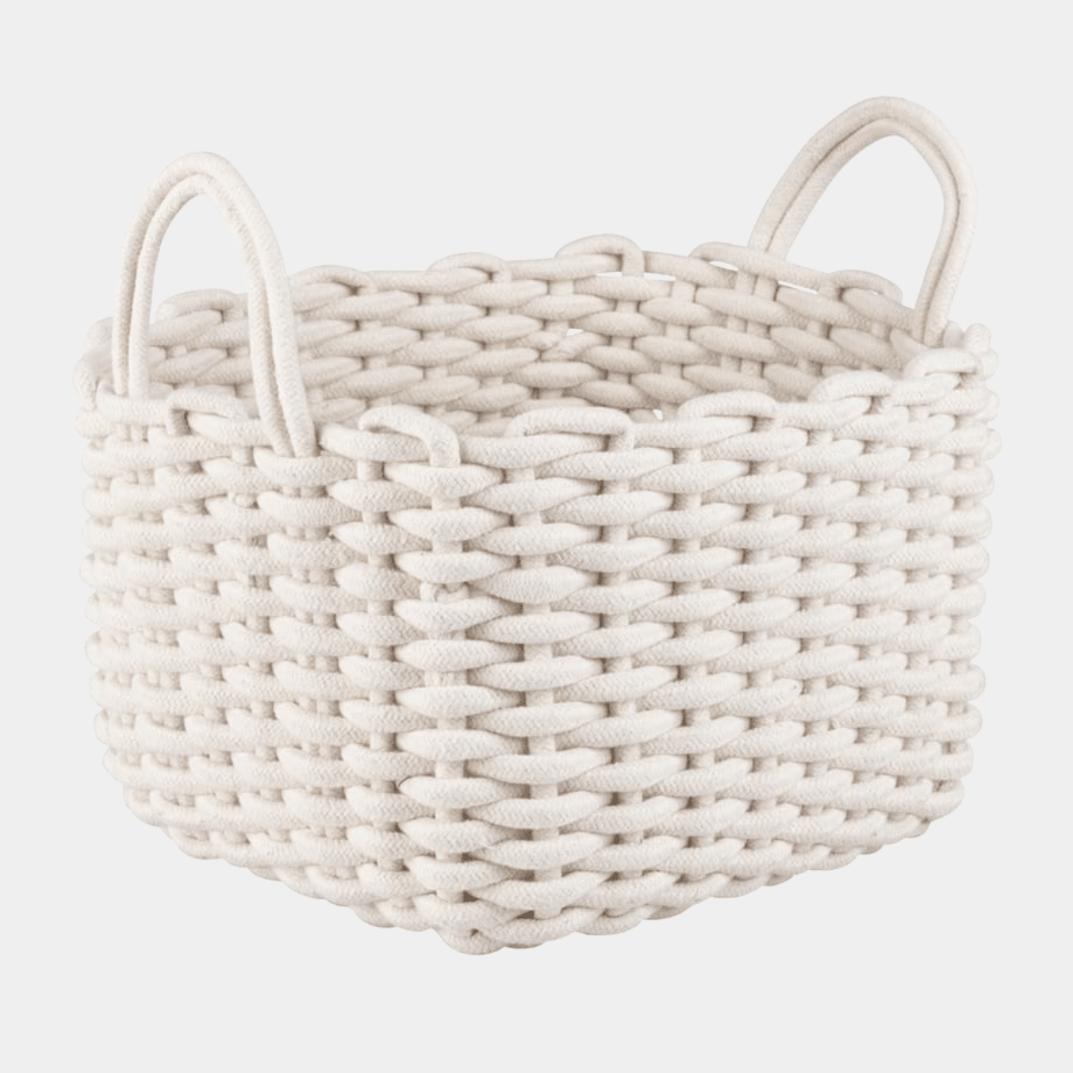 White Rope Weave Storage Basket 28cm x 21cm from You Know Who's