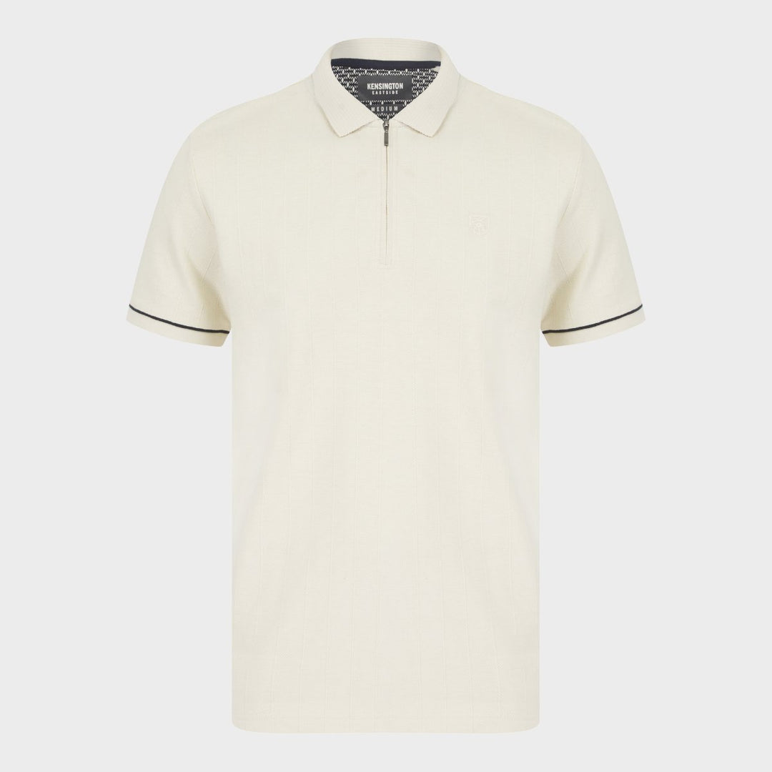 White Zip Neck Polo from You Know Who's
