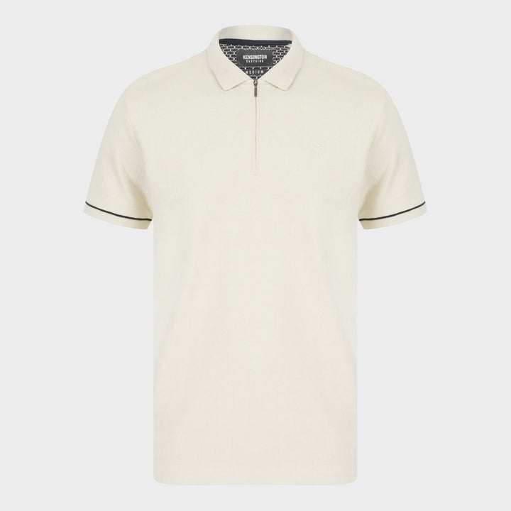 White Zip Neck Polo from You Know Who's