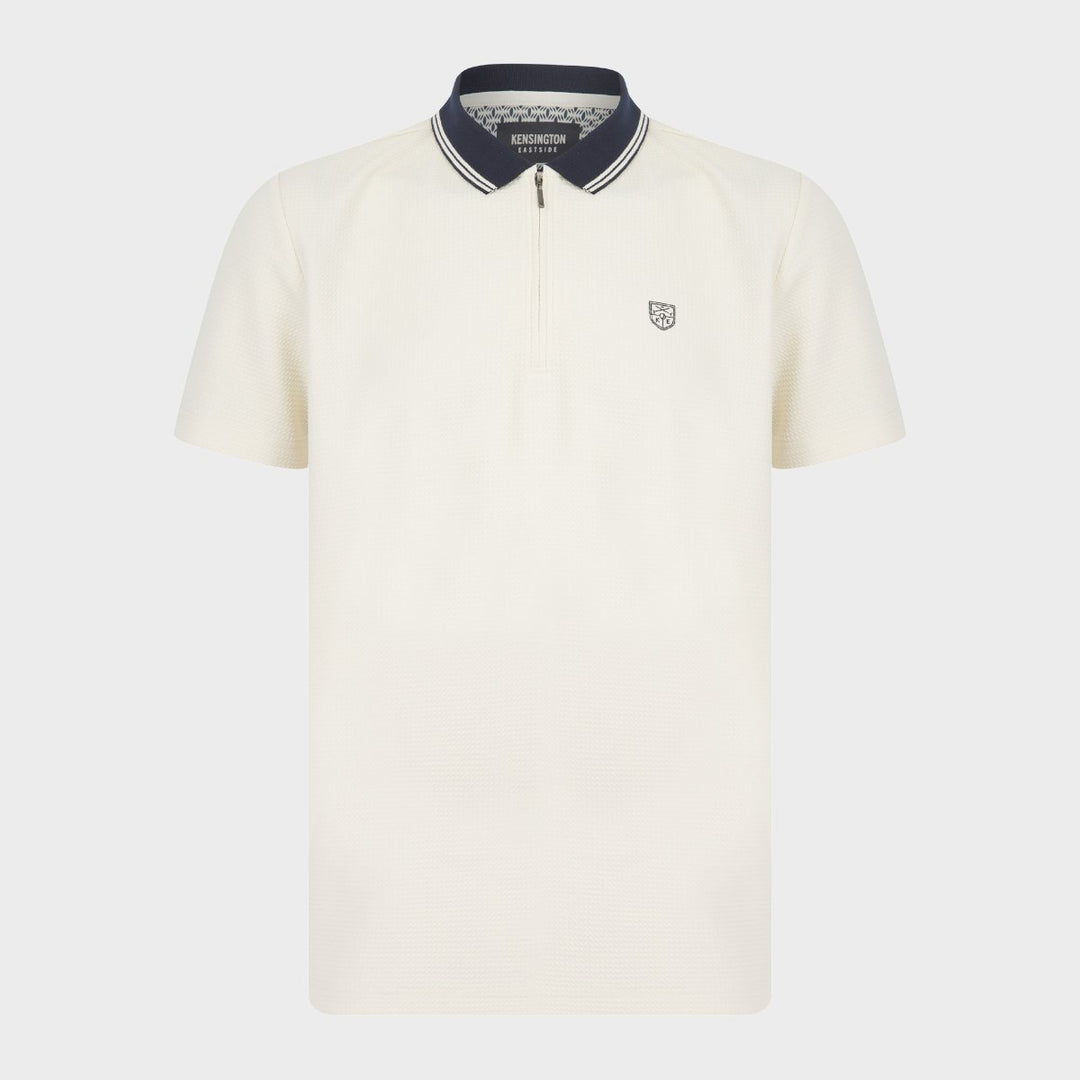 White Zip Neck Polo from You Know Who's